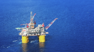 oil rigs in the ocean